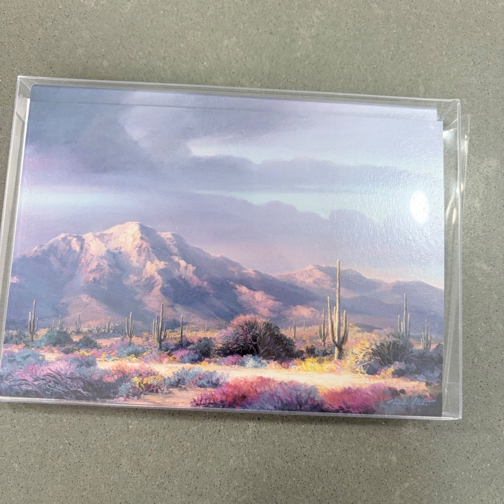 Leanin'‎ Tree Christmas Cards Charles H Pabst Desert Mountain Saguaro Set of  8